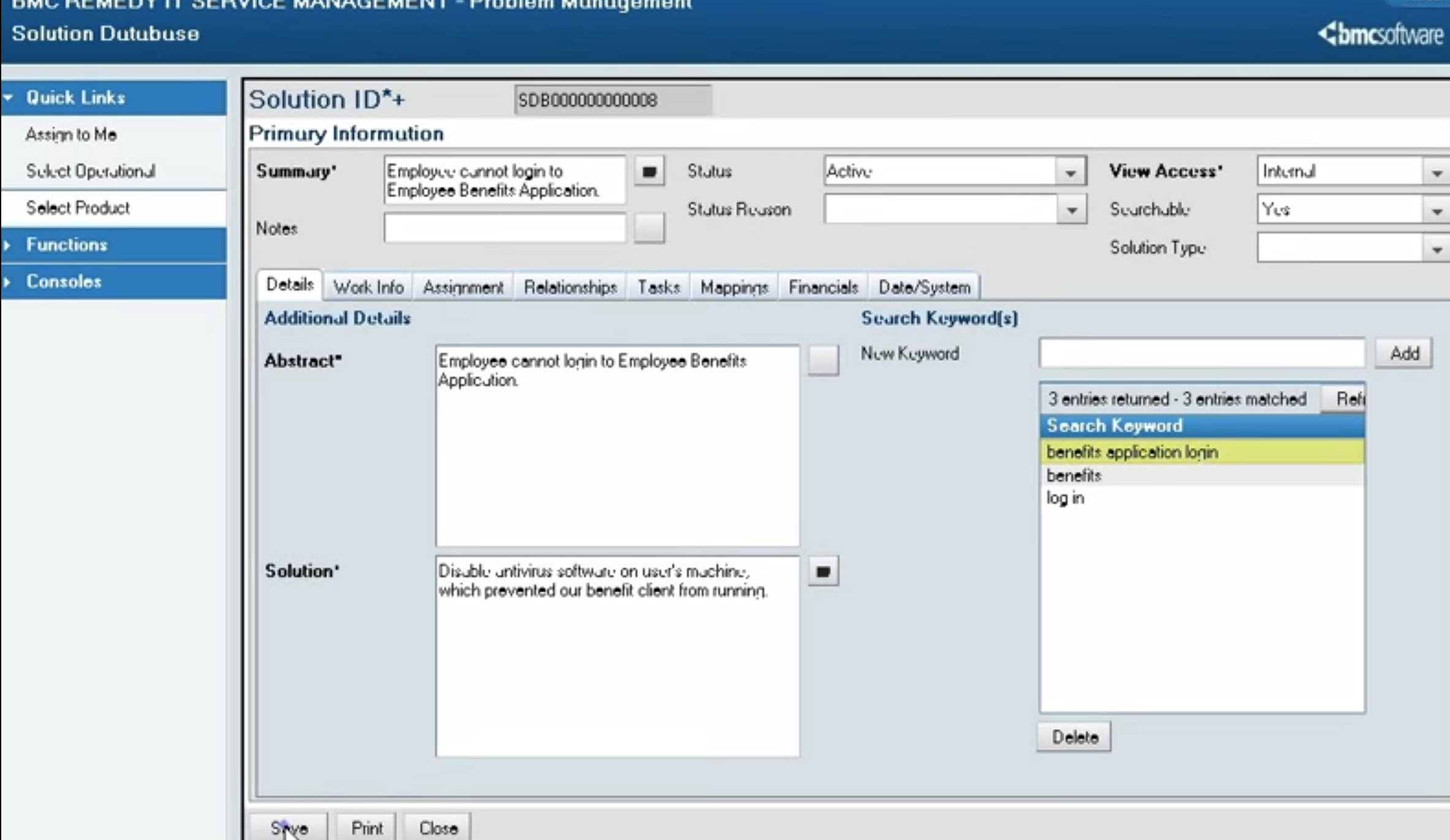 BMC Helix ITSM Screenshot #0