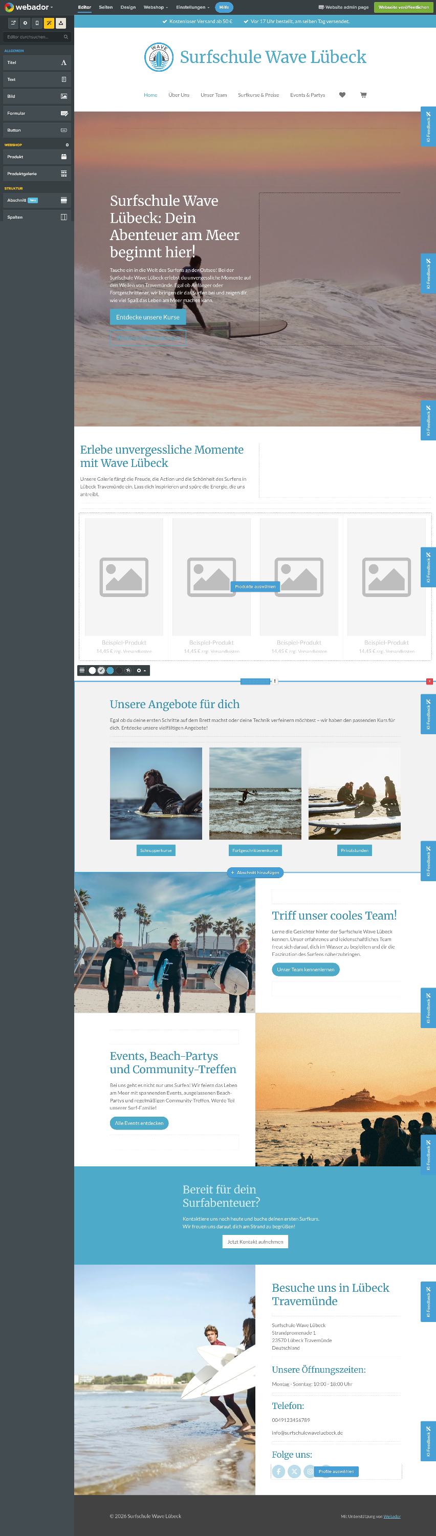Webador Screenshot #0