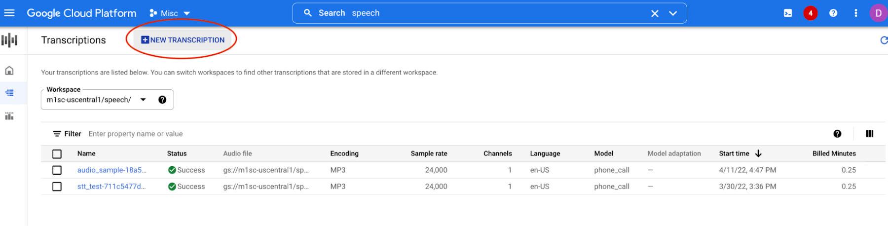 Google Cloud Speech-to-Text Screenshot #0