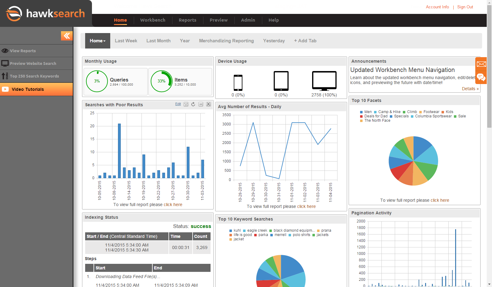 Hawksearch Screenshot #0