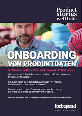 Onboarding von Produktdaten 