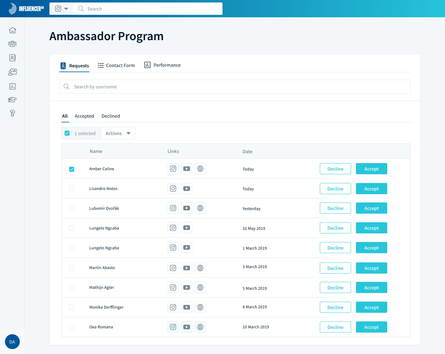 InfluencerDB - aus dem Markt ausgeschieden Screenshot #0