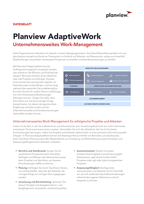 Planview AdaptiveWork - Unternehmensweites Work-Management 