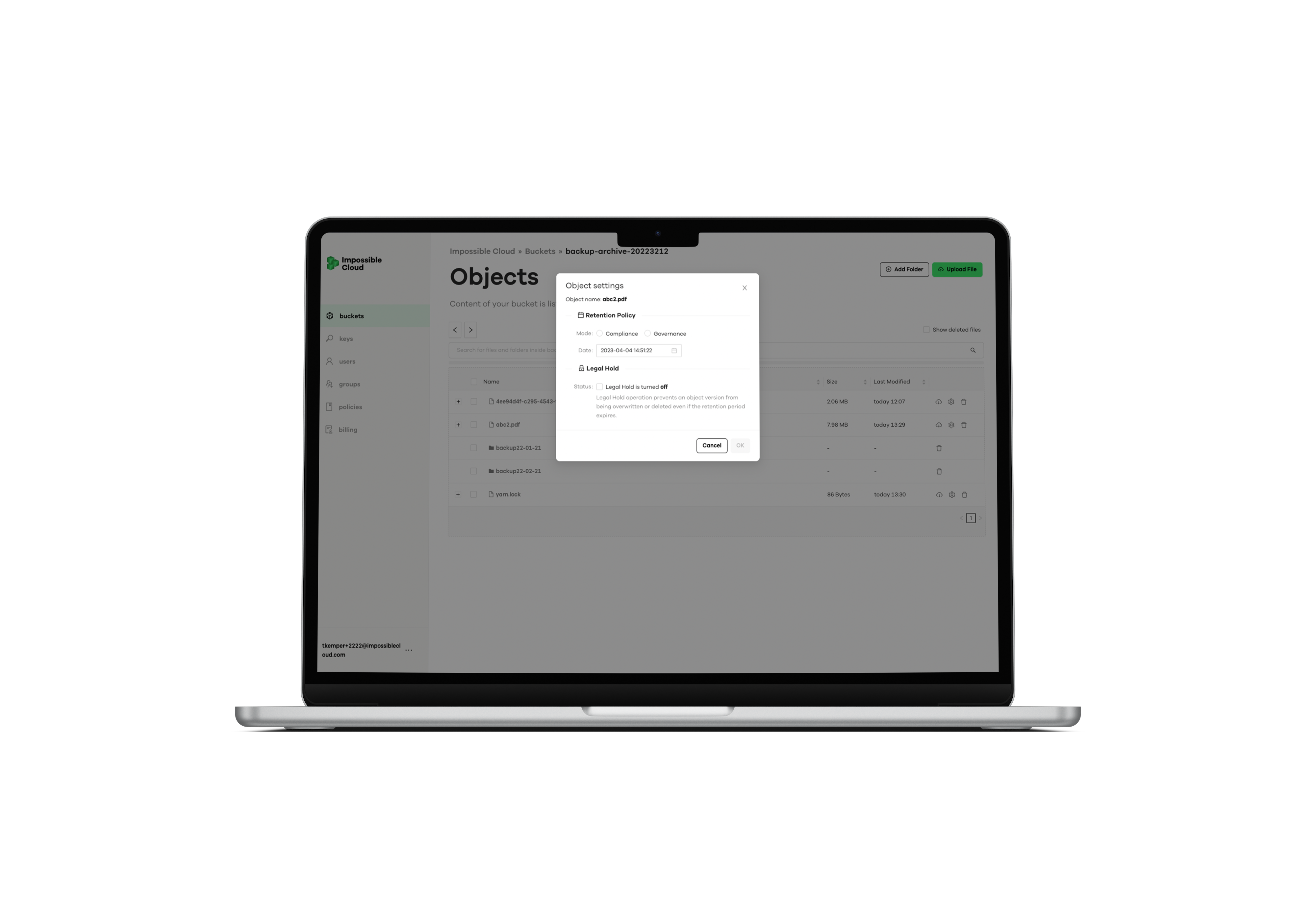 Impossible Cloud Storage Screenshot #0