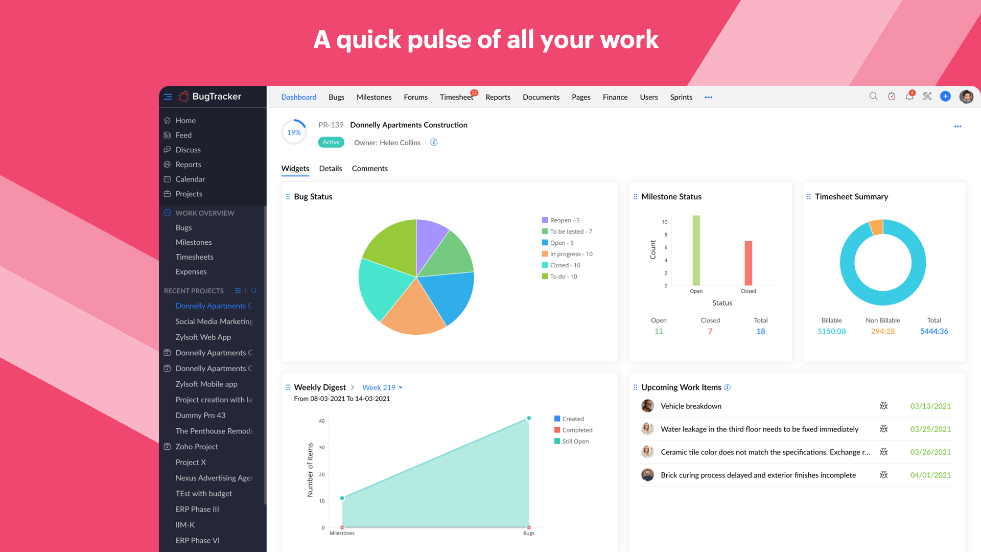 Zoho BugTracker Screenshot #0