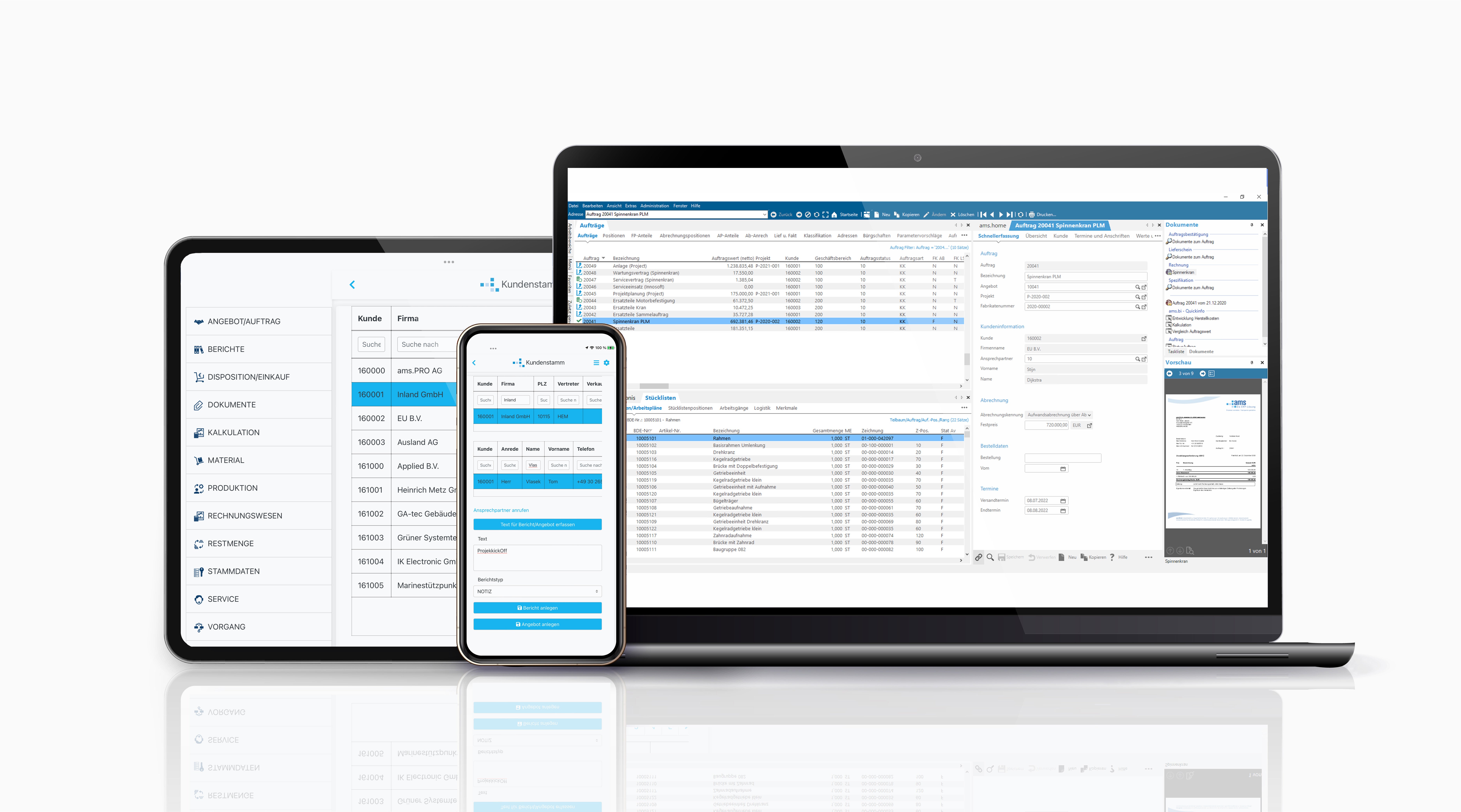 ams ERP Screenshot #0