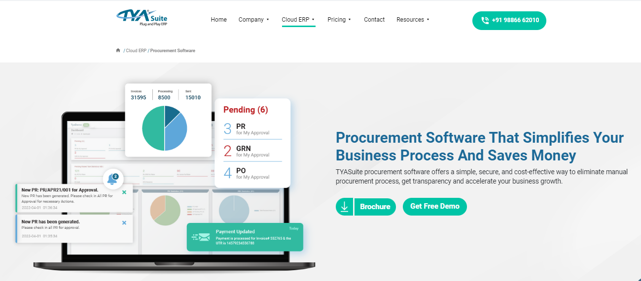 TYASuite - Procurement Software Screenshot #0