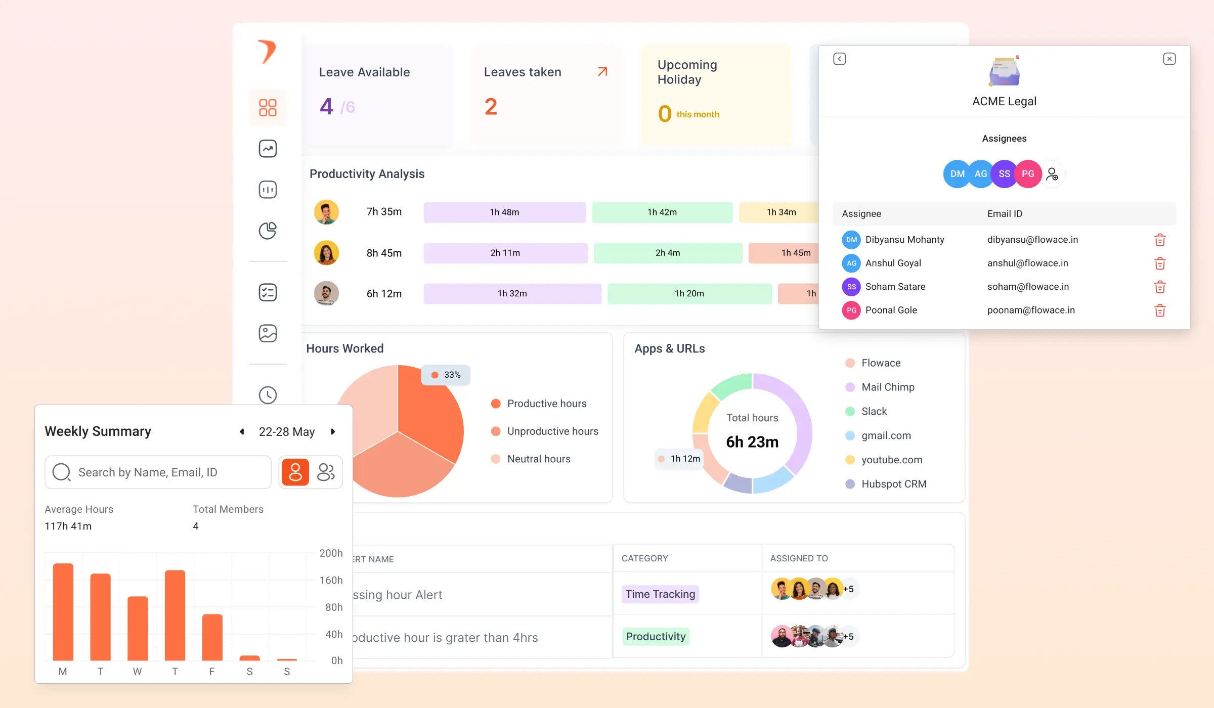 Flowace - Time Tracking Software Screenshot #0