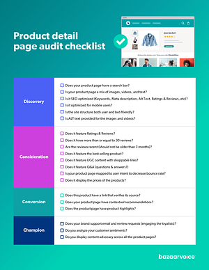 Bazaarvoice | Product Detail Page Checklist 