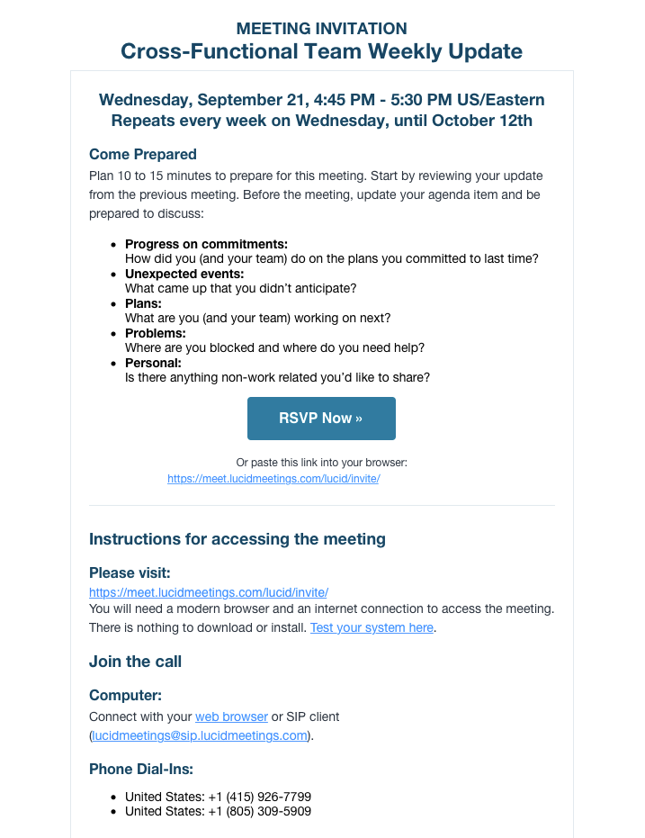 Lucid Meetings Screenshot #0