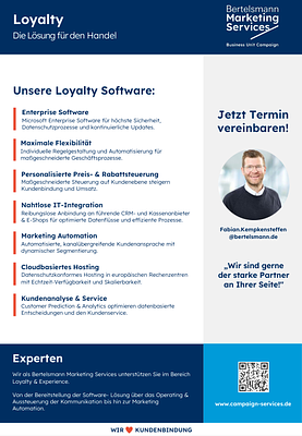 OnePager Loyalty Bertelsmann Marketing Services 